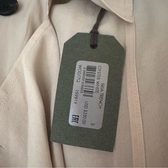 NWT Allsaints Bria Trench Oyster White Beige - Picture 6 of 8